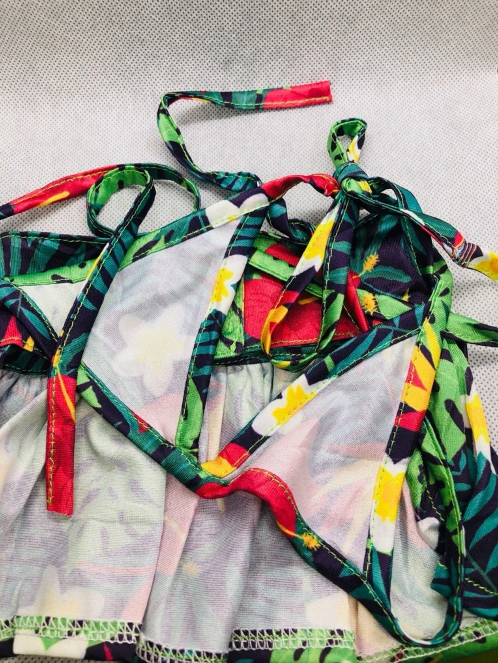 Tropical Floral Halter Swim set for pets Bright Multi - Picture 4 of 7